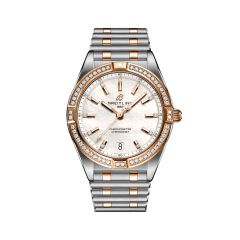 Breitling Chronomat Steel Rose Diamond-Set & Pearl Dial 32MM Watch