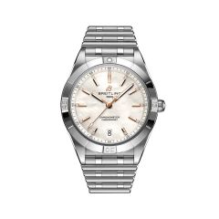 Breitling Chronomat Steel Diamond & White Pearl Dial 36MM Watch