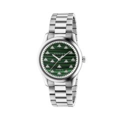 Gucci G-Timeless Green Malachite & Steel 38mm Automatic Watch