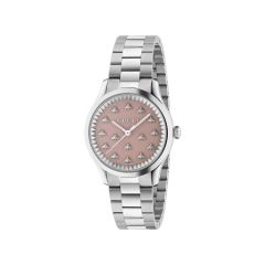 Gucci G-Timeless Pink Dial & Stainless Steel 32mm Watch