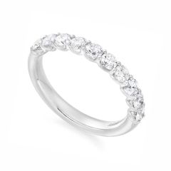 Platinum & Ten Stone Diamond 0.75CT Half-Set Eternity Ring