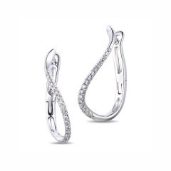 Diamond & 18CT White-Gold Infinity Earrings