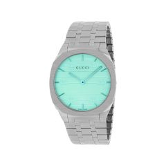 GUCCI 25H Stainless Steel & Blue Glass 38MM Watch
