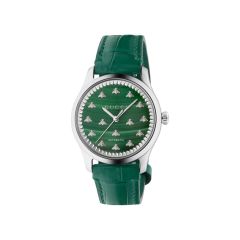 Gucci G-Timeless Steel & Green Malachite 38MM Automatic Watch