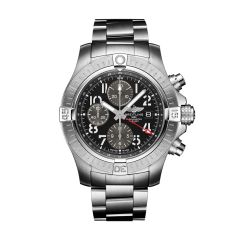 Breitling Avenger Chronograph GMT Steel & Black Dial 45MM Watch