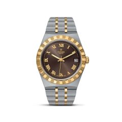 TUDOR Royal Date Steel Gold & Brown 34MM Automatic Watch