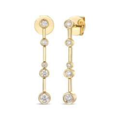Diamond & 18CT Yellow-Gold Graduated Drop Earrings
