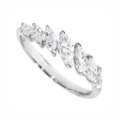 Platinum & Seven-Stone Marquise-Cut Diamond Eternity Ring