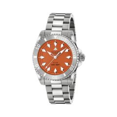 Gucci Dive Stainless Steel & Orange Dial 40MM Automatic Watch