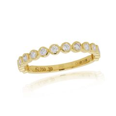 18CT Yellow-Gold Diamond 0.30CT Bubble Ring