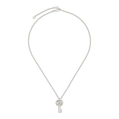 Gucci GG Marmont Sterling Silver Key Charm Necklace