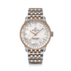 Breitling Navitimer Automatic Steel Rose-Gold & White Pearl 36MM Watch