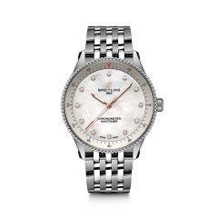 Breitling Navitimer Steel & White Mother of Pearl 32MM Watch