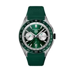 TAG Heuer Connected Calibre E4 Steel & Green Strap 45MM Smartwatch