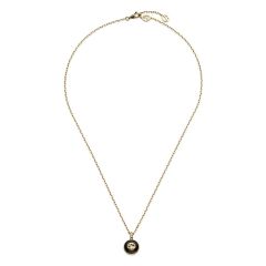 Gucci Interlocking Black Onyx & 18CT Gold Pendant Necklace