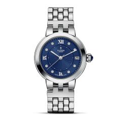 TUDOR Clair de Rose Steel & Blue Diamond Dial 34MM Automatic Watch