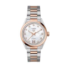 TAG Heuer Carrera Date Diamond & Pearl Two-Tone 36MM Automatic Watch