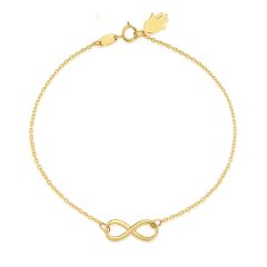 9CT Yellow Gold Infinity Bracelet