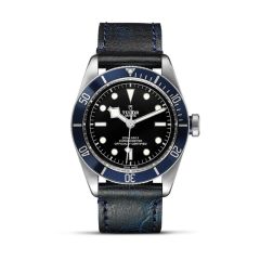 TUDOR Black Bay Steel & Blue Leather 41mm Automatic Men's Watch
