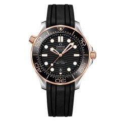 OMEGA Seamaster Diver 300m 18ct Rose-Gold & Black 42mm Rubber Strap Watch