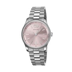 Gucci G-Timeless Stainless Steel & Pink Dial 29MM Watch