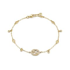 Gucci Interlocking Diamond & 18CT Gold Bracelet