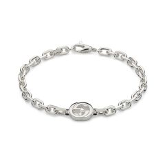 Gucci Interlocking Sterling Silver Chain Bracelet