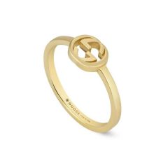 Gucci Interlocking 18CT Yellow-Gold Ring
