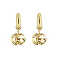 Gucci GG Running 18CT Gold Hoop Earrings