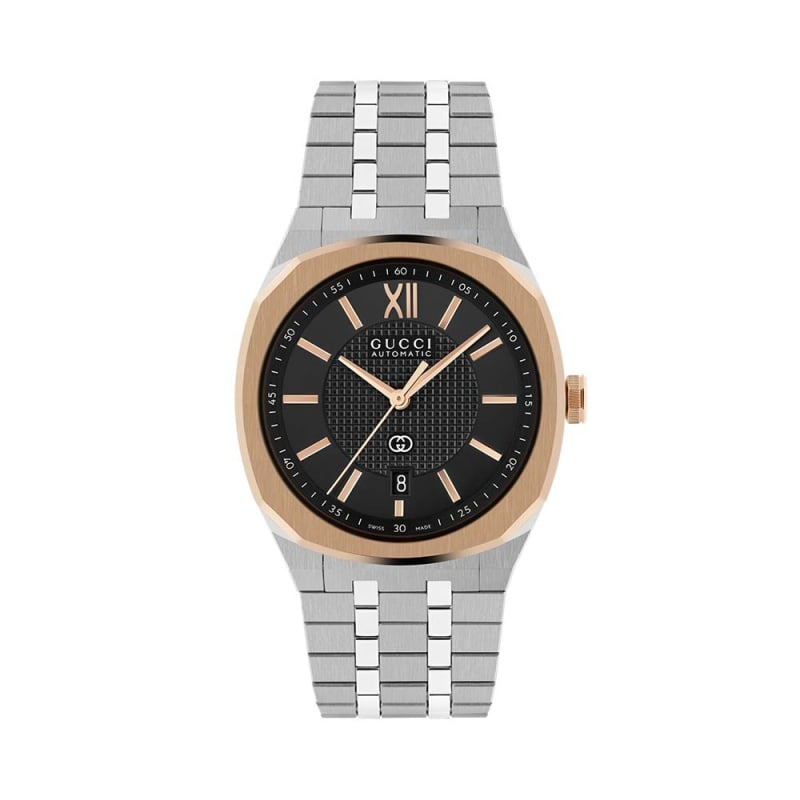 Gucci 25H Two-Tone Steel &amp; Black Dial 40MM Automatic Watch - 2