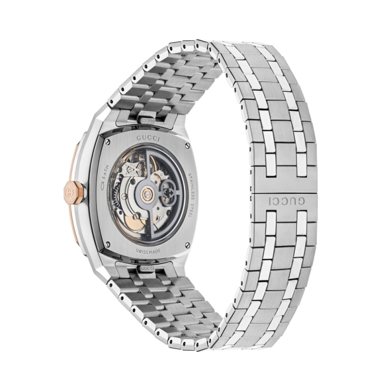 Gucci 25H Two-Tone Steel &amp; Black Dial 40MM Automatic Watch - 4