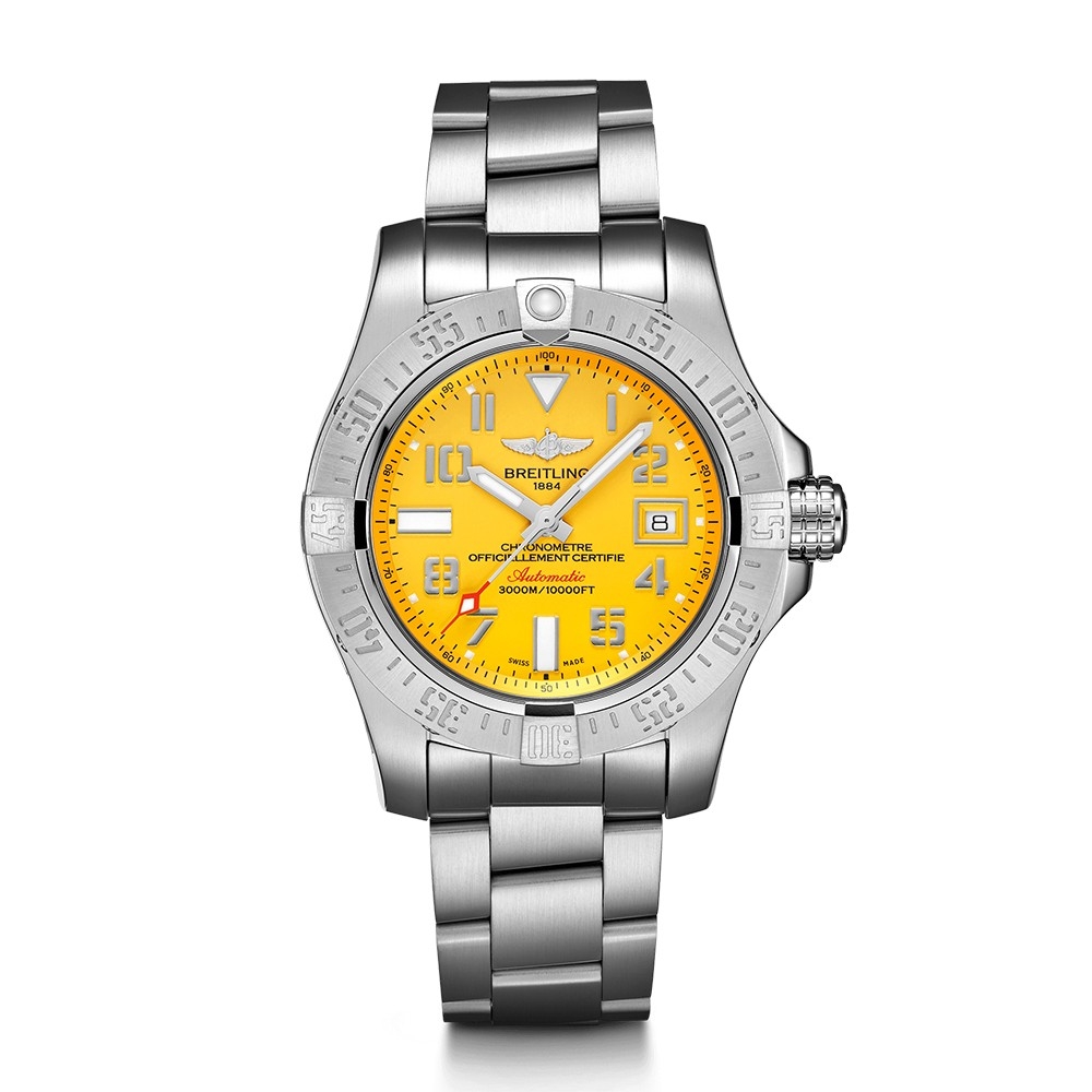 Breitling Avenger II Seawolf Yellow & Steel 45 mm Automatic Men's Watch - 5