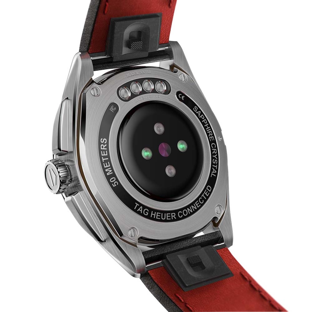 TAG Heuer Connected Calibre E4 Steel &amp; Black Leather 42MM Smartwatch - 5