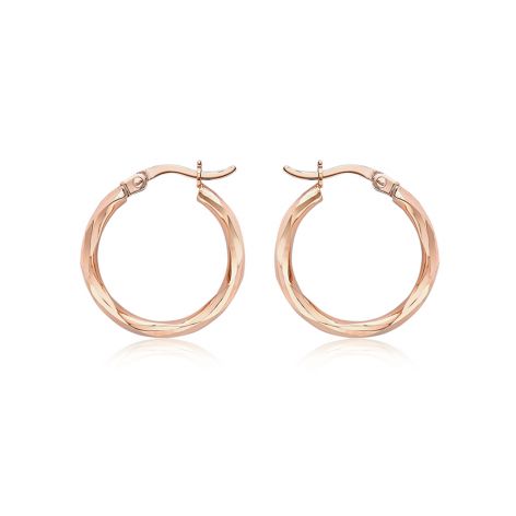 Pair of rose gold earrings