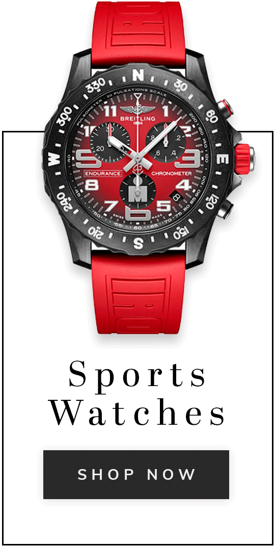 A Breitling watch with text sports watches shop now