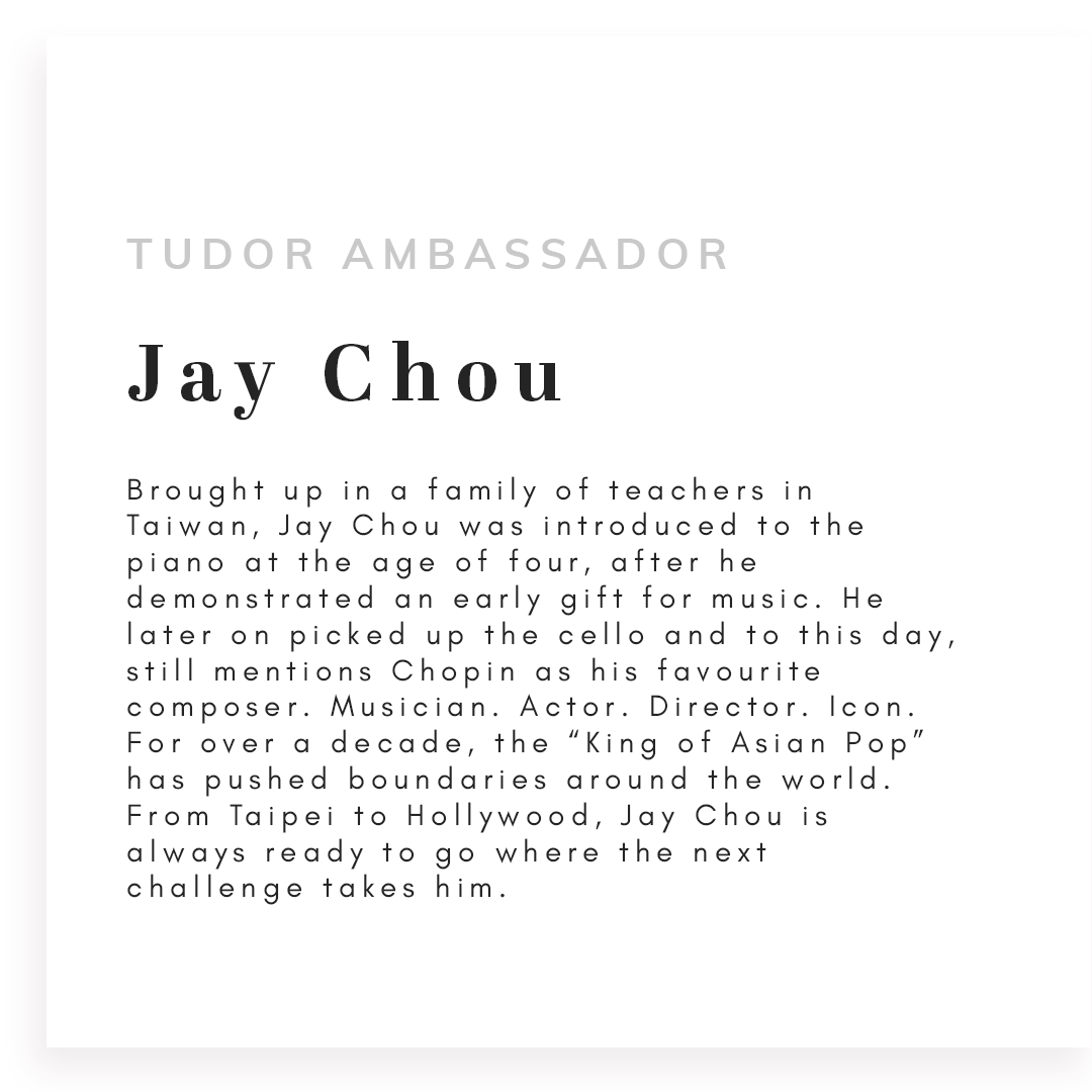 Text that reads tudor ambassador Jat Chou