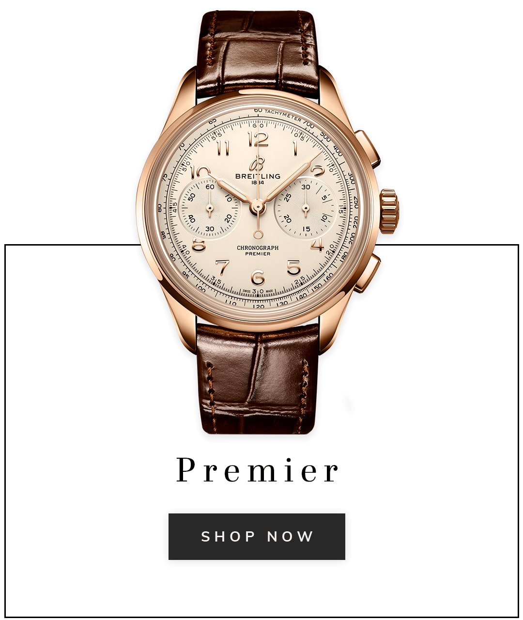 A Breitling Premier watch with text shop now