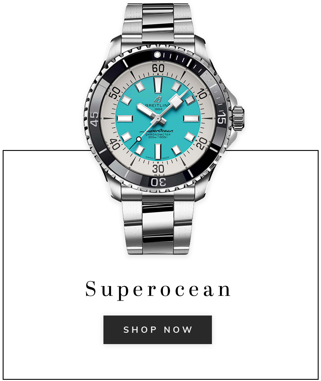 A Breitling Superocean watch with text shop now