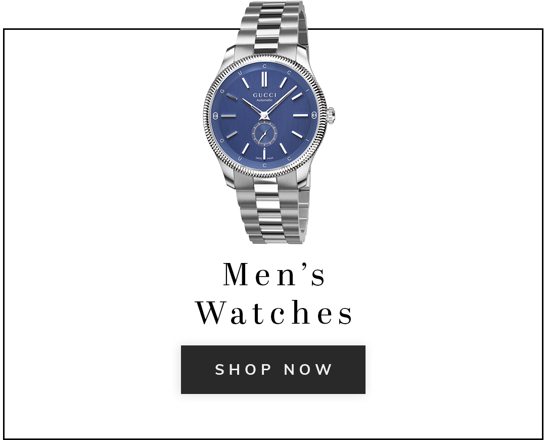 A steel & blue Gucci watch with text men's watches shop now