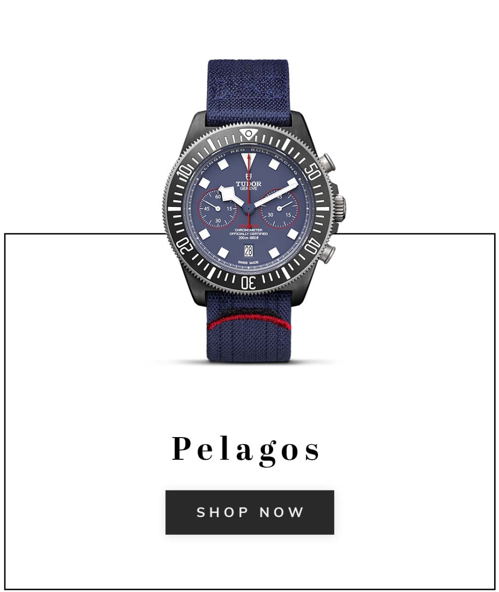 A Tudor Pelagos watch with text shop now
